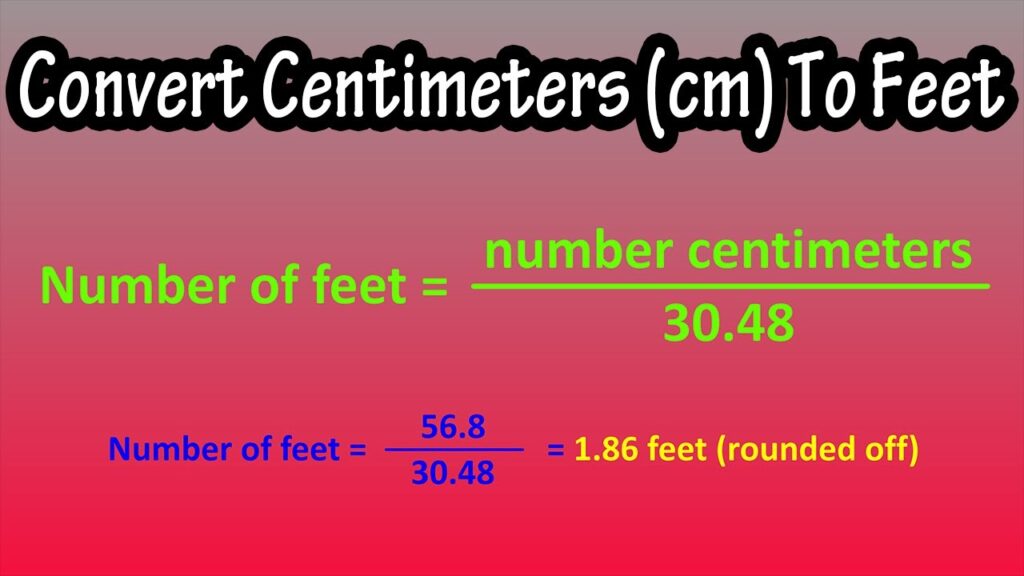 Accurate centimeters to feet converter